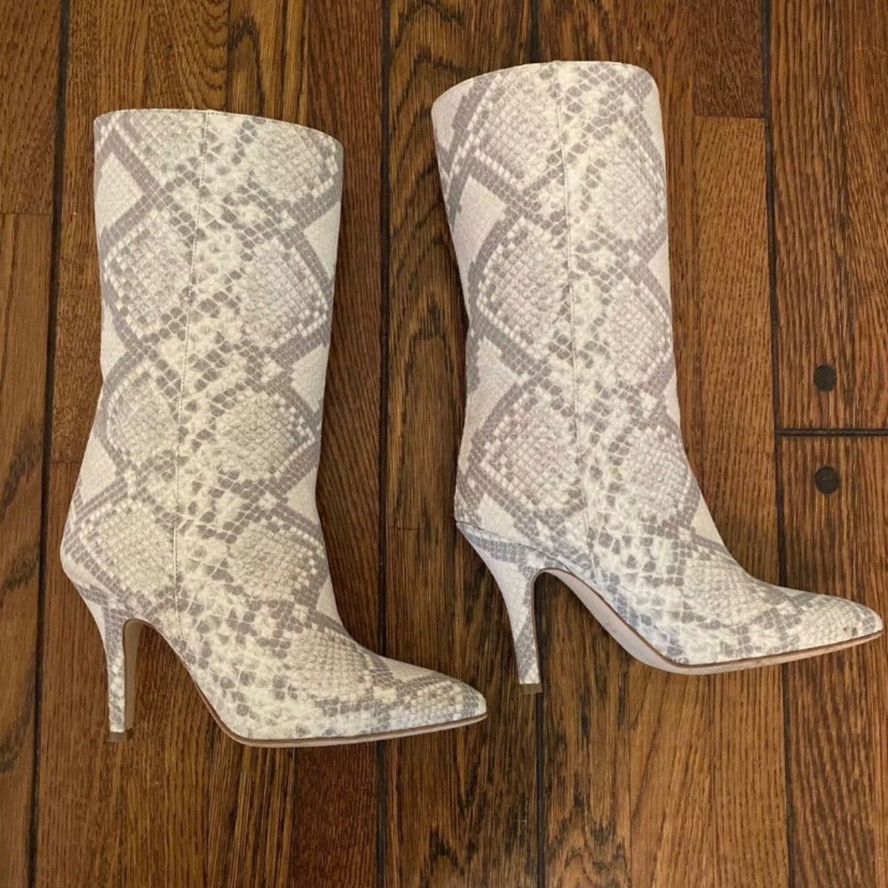 Paris Texas Python Print Nubuck Midi Boot 39